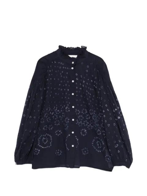 Bandini ruffled-collar blouse by ANTIK BATIK