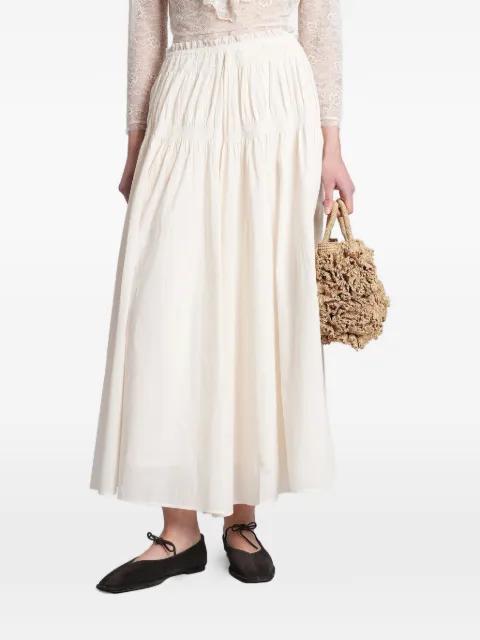 Caroline smocked ruffled maxi skirt by ANTIK BATIK
