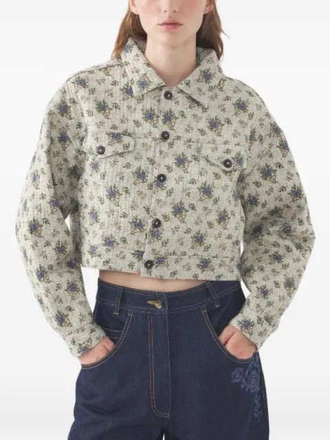 floral-print cropped jacket by ANTIK BATIK