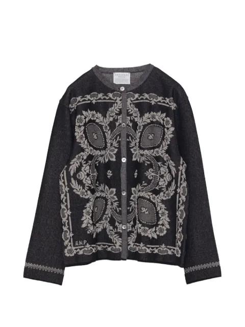 floral-intarsia cardigan by ANTIPAST