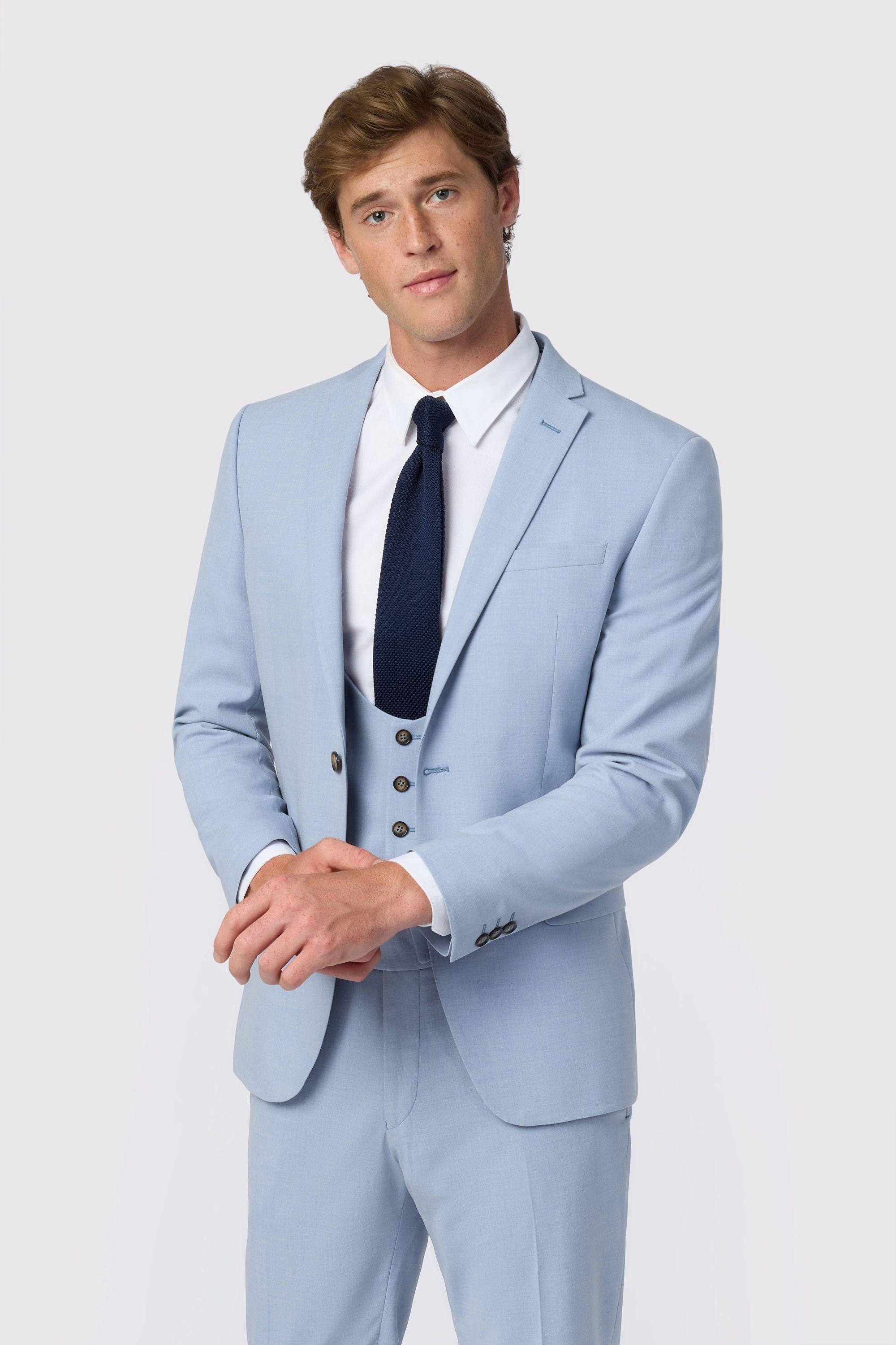 Cloud Blue Slim Jacket by ANTIQUE ROGUE