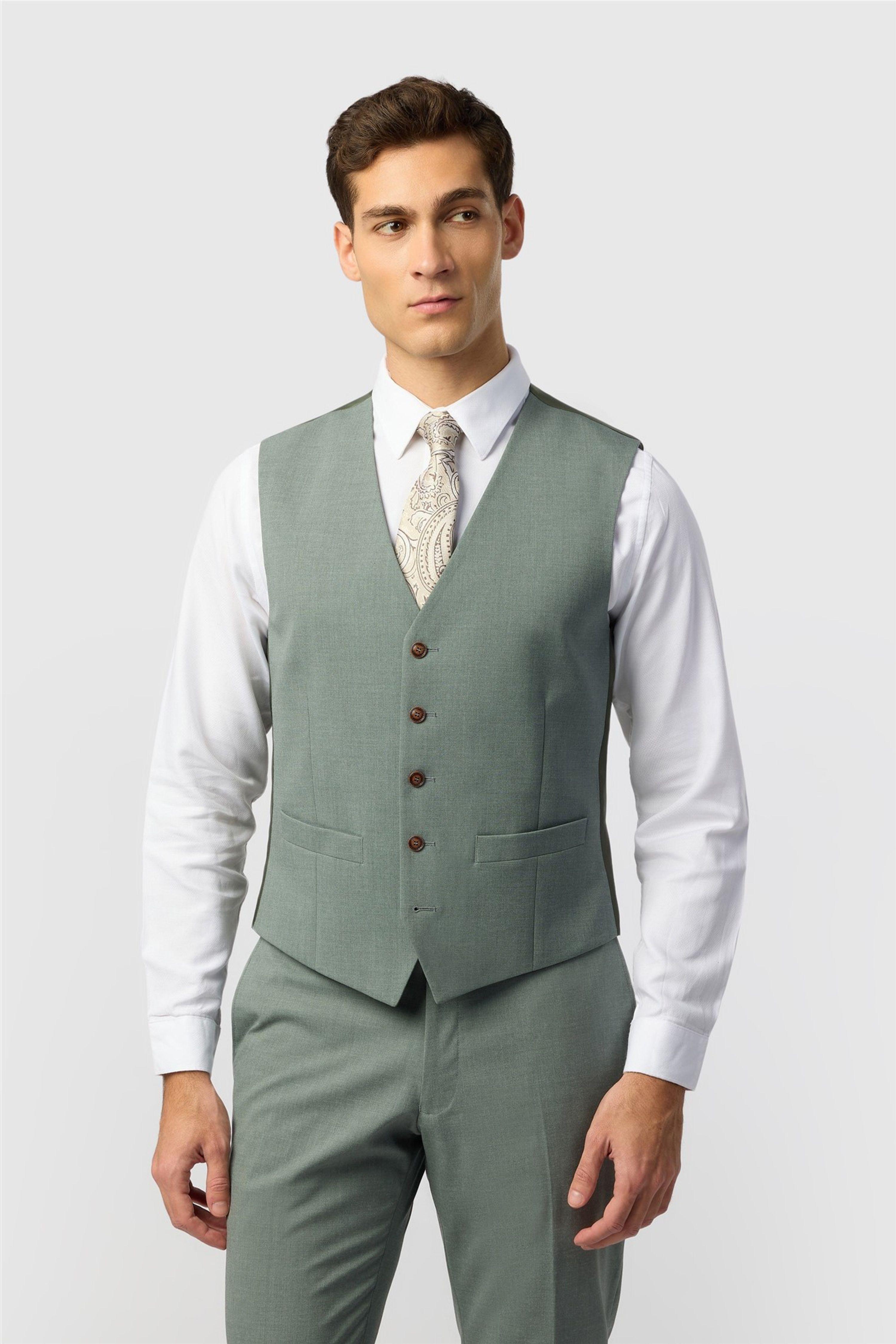 Single Breasted Five Button Slim Fit Waistcoat by ANTIQUE ROGUE
