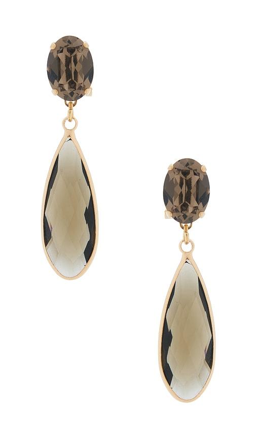Anton Heunis Drop Earrings in Grey,Metallic Gold by ANTON HEUNIS