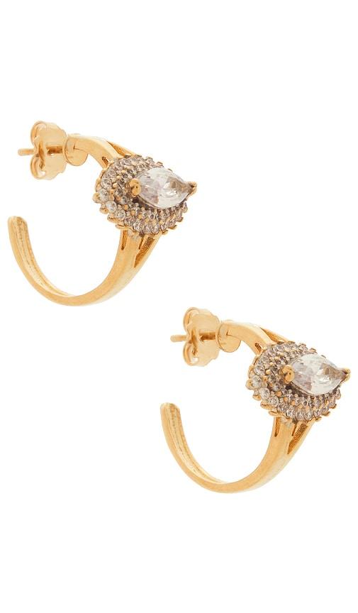 Anton Heunis Post Ring Earrings in Metallic Gold by ANTON HEUNIS