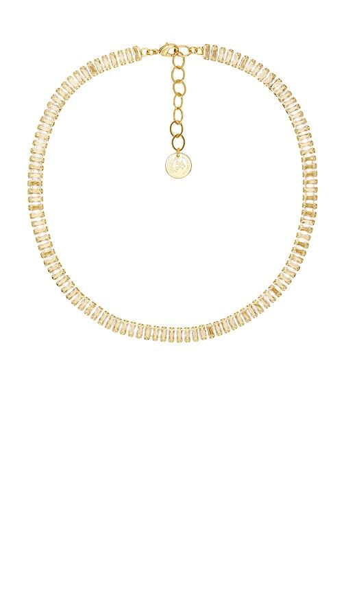 Anton Heunis Short Crystal Chain Necklace in Metallic Gold by ANTON HEUNIS