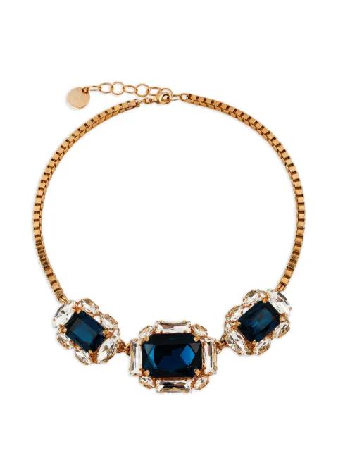 crystal-embellished box-chain necklace by ANTON HEUNIS