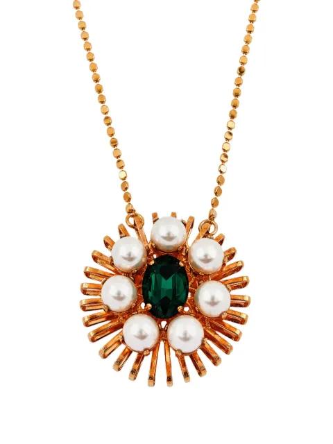 crystal-embellished faux-pearl necklace by ANTON HEUNIS
