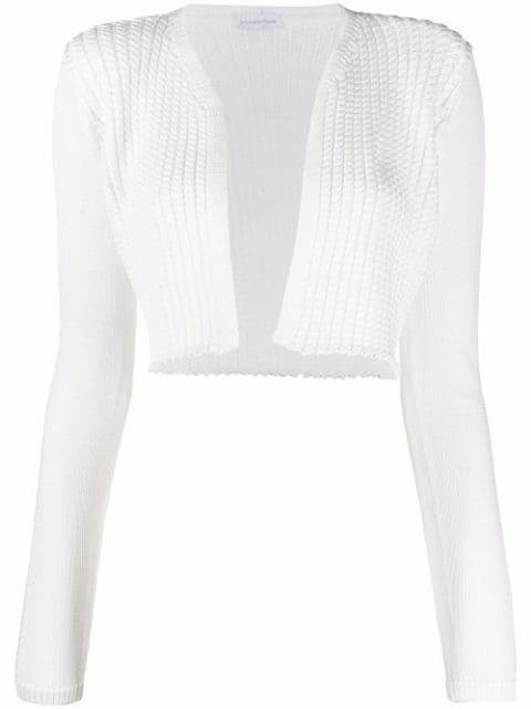 ribbed-knit open-front cardigan by ANTONELLA RIZZA