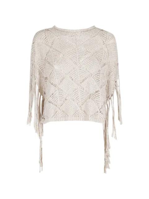 Brionia fringed sweater by ANTONELLI