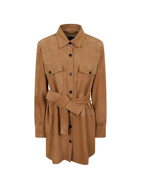 Camilla belted suede shirt by ANTONELLI