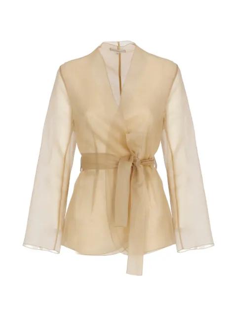 Elia belted sheer-finish jacket by ANTONELLI