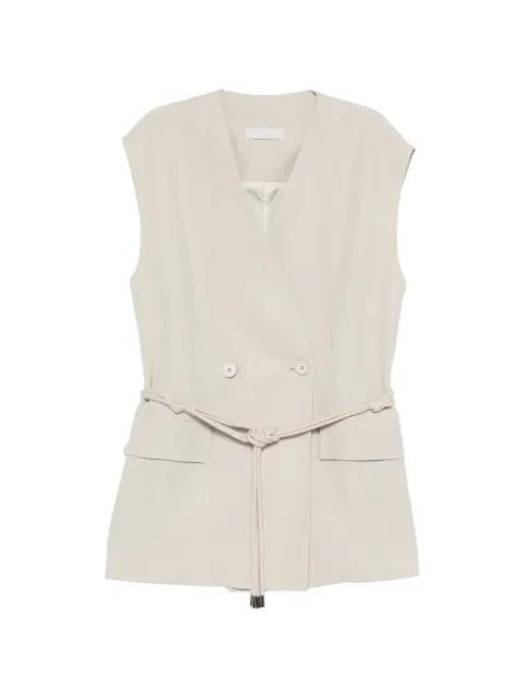 Ellen double-breasted belted waistcoat by ANTONELLI