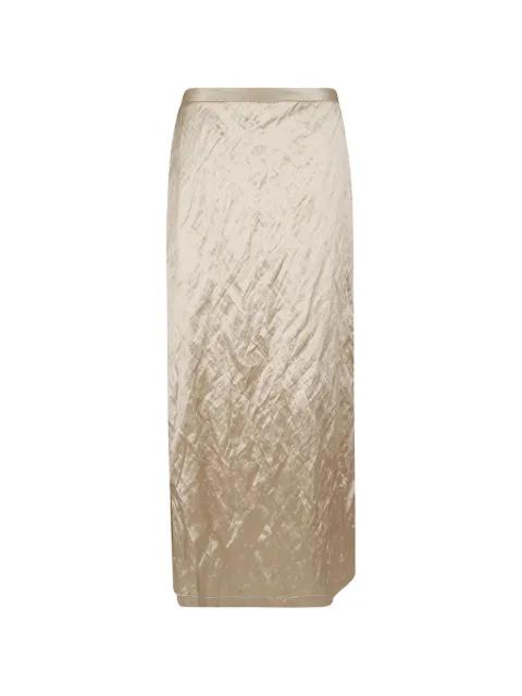 Iride crinkled-finish side-slit skirt by ANTONELLI