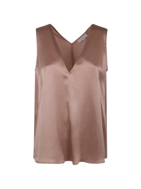 V-neck satin top by ANTONELLI