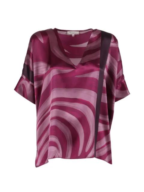 abstract-print silk T-shirt by ANTONELLI
