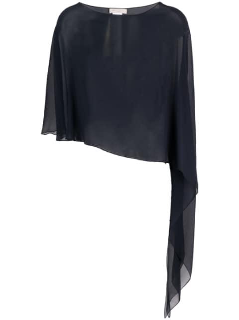 asymmetric silk blouse by ANTONELLI