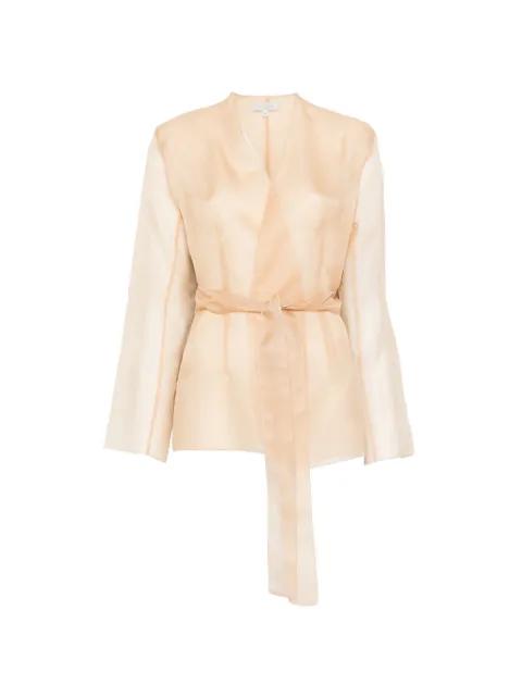 belted V-neck jacket by ANTONELLI