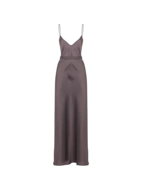 belted V-neck maxi dress by ANTONELLI