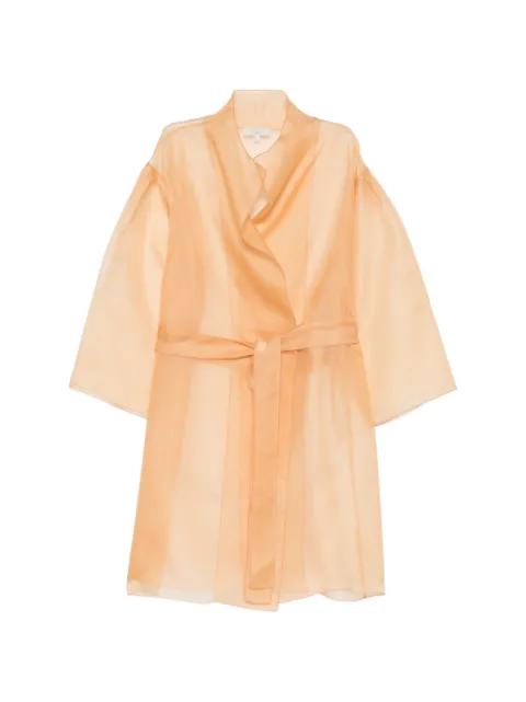 belted wrap double-breasted coat by ANTONELLI
