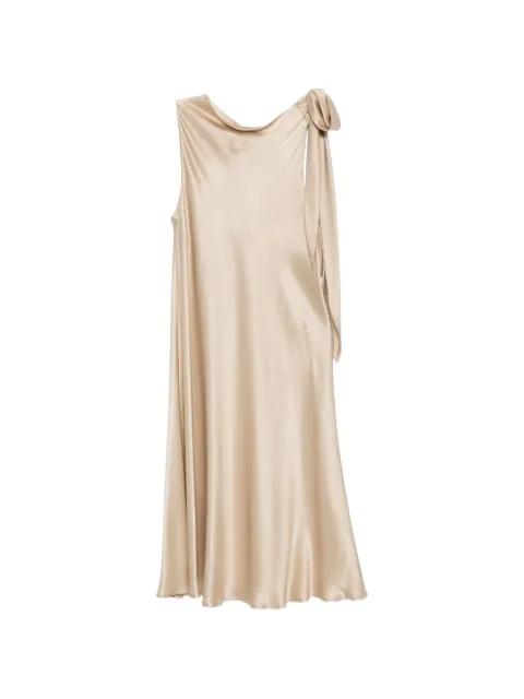 bow-detail cowl-neck midi dress by ANTONELLI