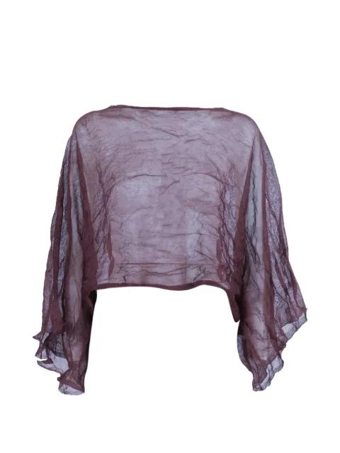crinkled-effect metallic-thread blouse by ANTONELLI