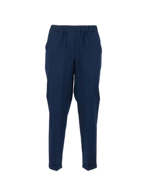 elasticated-waistband turn-up trousers by ANTONELLI