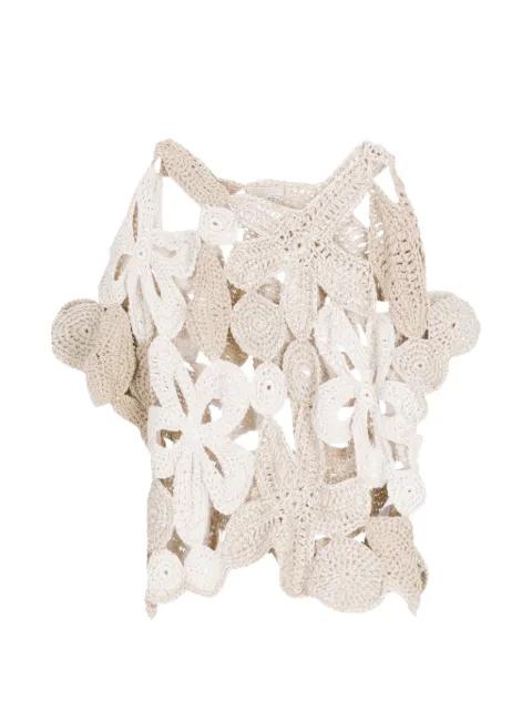 floral-crochet sweater by ANTONELLI