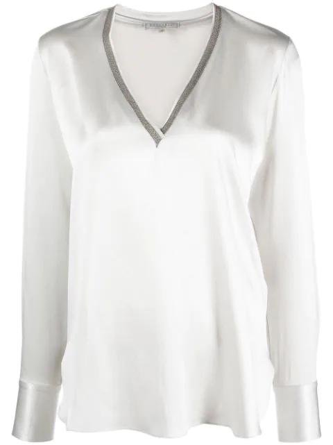 long-sleeve shift blouse by ANTONELLI