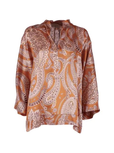 paisley-pattern silk blouse by ANTONELLI