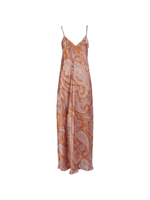 paisley-pattern silk maxi dress by ANTONELLI