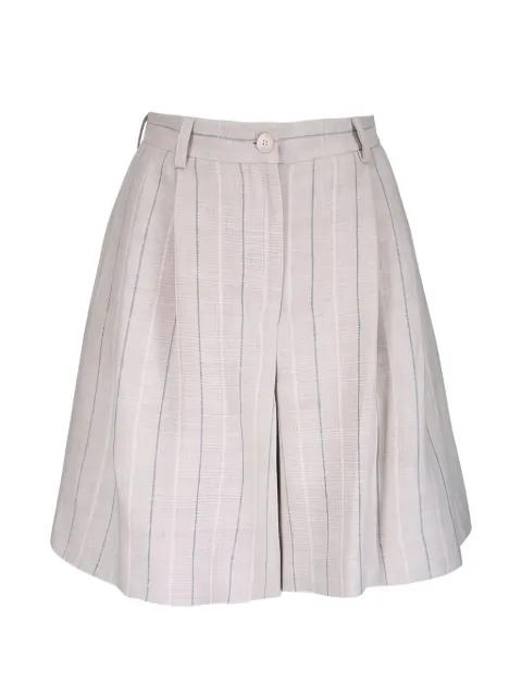 pinstripe-pattern pleated shorts by ANTONELLI