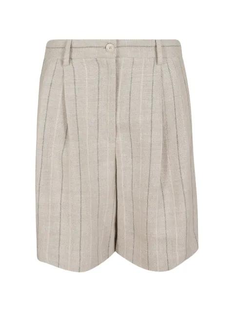 pinstripe pleated shorts by ANTONELLI