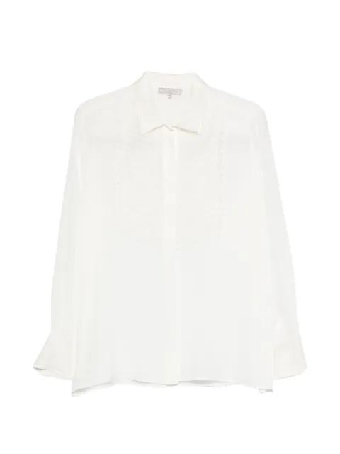 pleated-bib long-sleeve shirt by ANTONELLI
