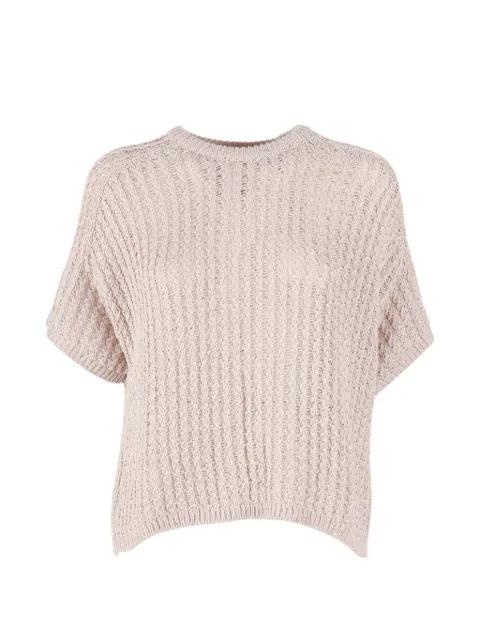 sequin-embellished open-knit sweater by ANTONELLI