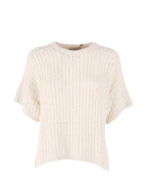 sequin-embellished open-knit sweater by ANTONELLI