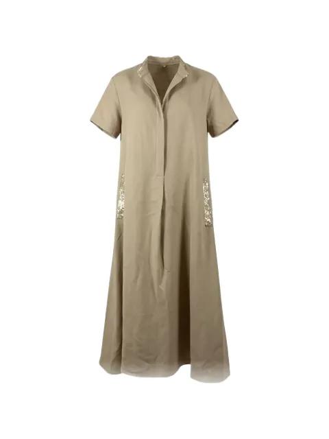 sequin-embellished short-sleeve dress by ANTONELLI