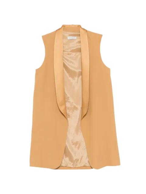 shawl-collar sleeveless coat by ANTONELLI