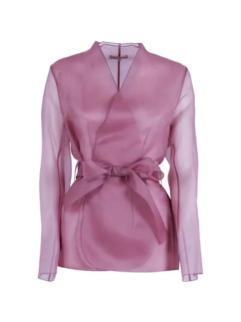 sheer belted jacket by ANTONELLI