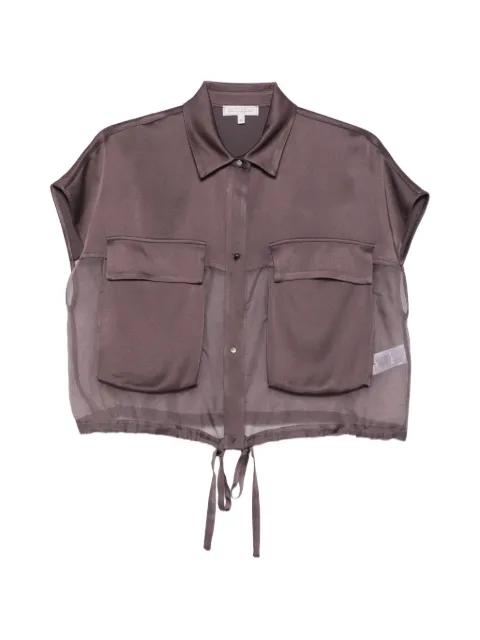 sheer-panelled drawstring gilet by ANTONELLI