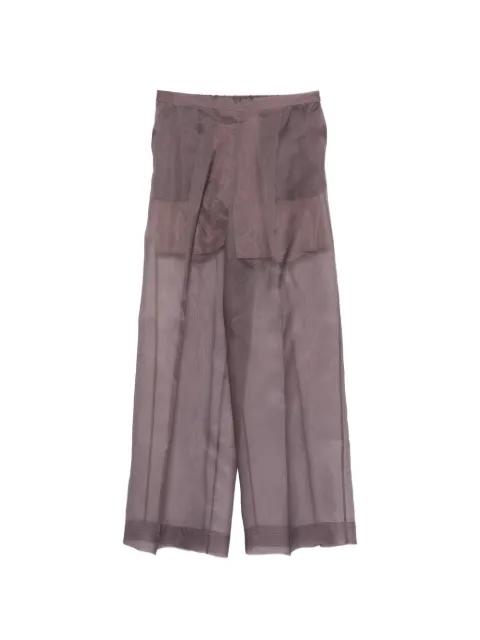 sheer wide-leg trousers by ANTONELLI