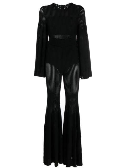 Desiree ribbed flared-design jumpsuit by ANTONINO VALENTI