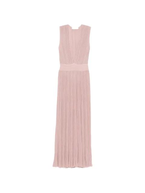 V-neck pleated maxi dress by ANTONINO VALENTI