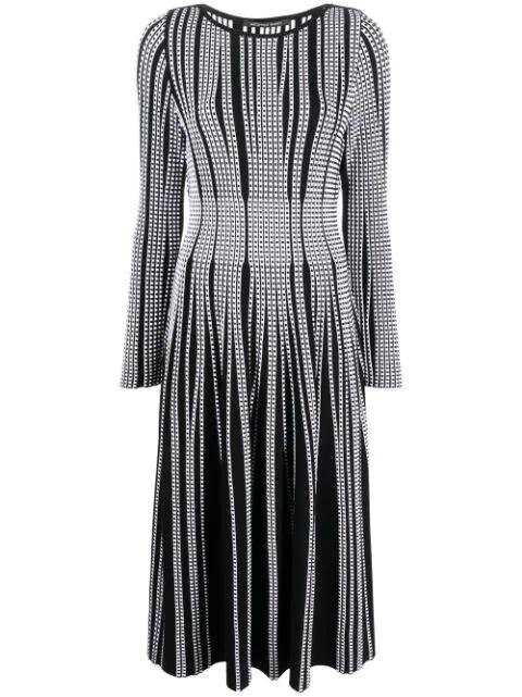 patterned long-sleeved midi dress by ANTONINO VALENTI