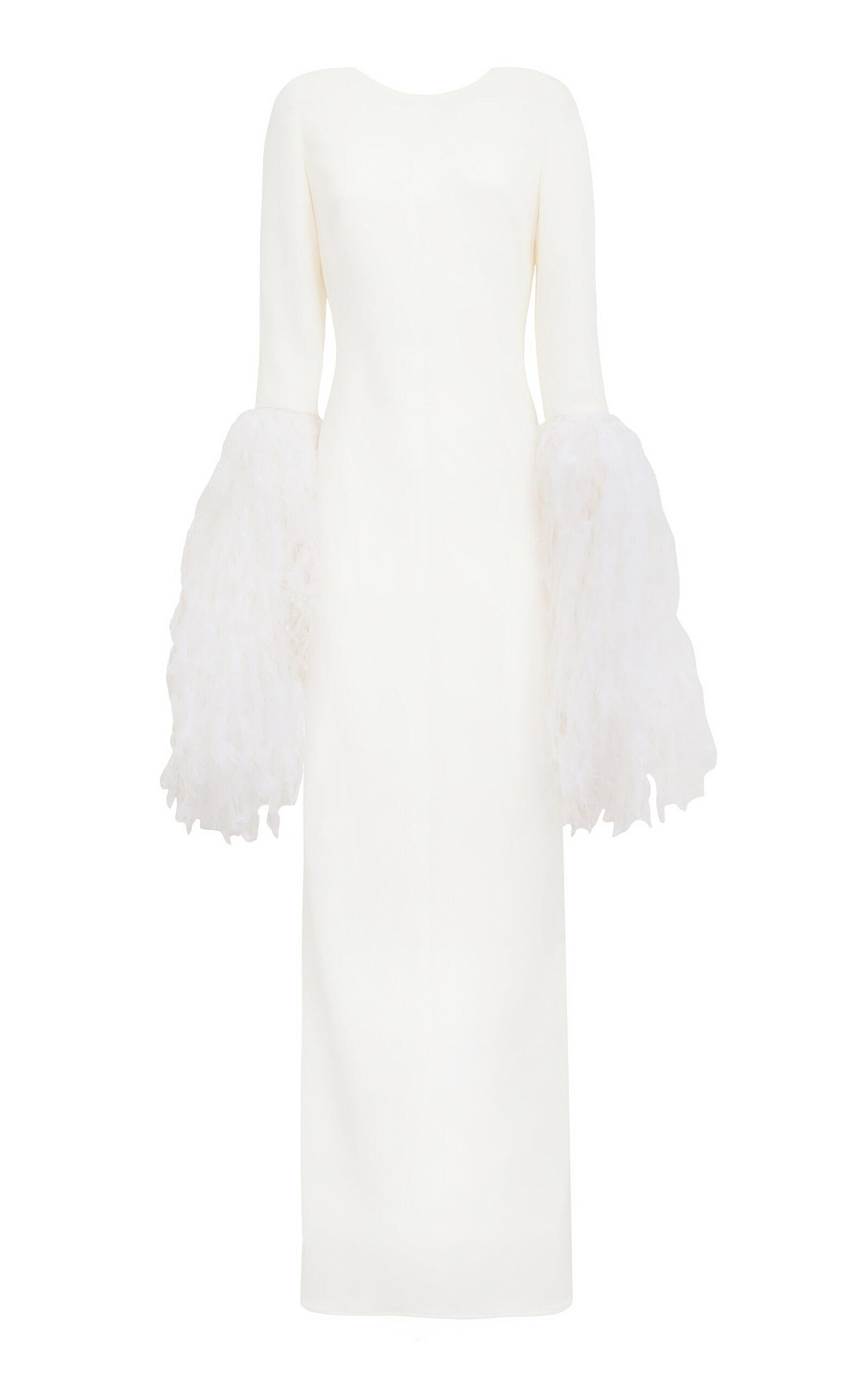 Antonio Grimaldi  Ambra Fringed Georgette-Cady Gown - Moda Operandi by ANTONIO GRIMALDI