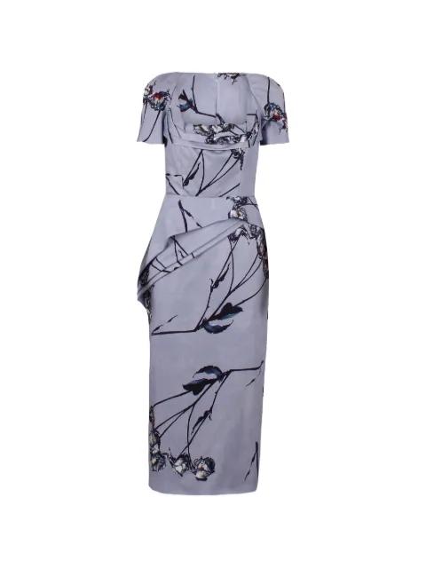 floral-print draped-detail dress by ANTONIO MARRAS