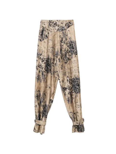 floral-print pleated trousers by ANTONIO MARRAS