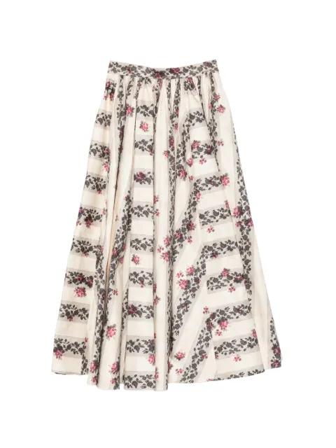 floral-print striped maxi skirt by ANTONIO MARRAS