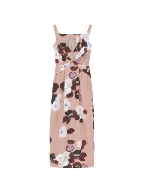 floral-print twist-detail dress by ANTONIO MARRAS