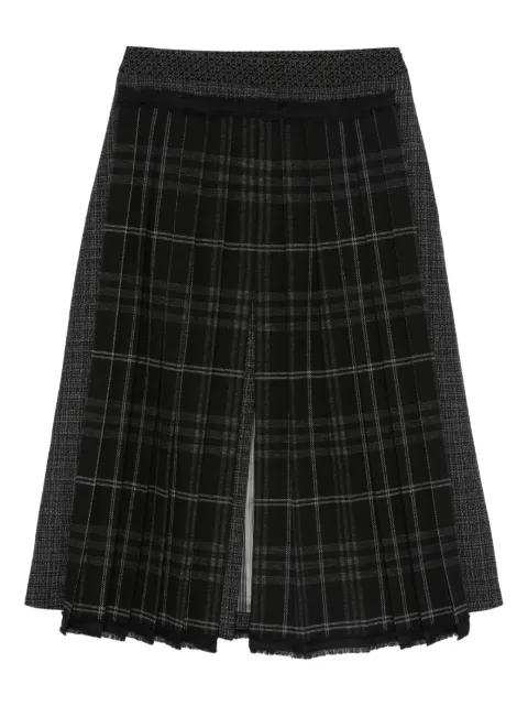 tartan pleated midi skirt by ANTONIO MARRAS