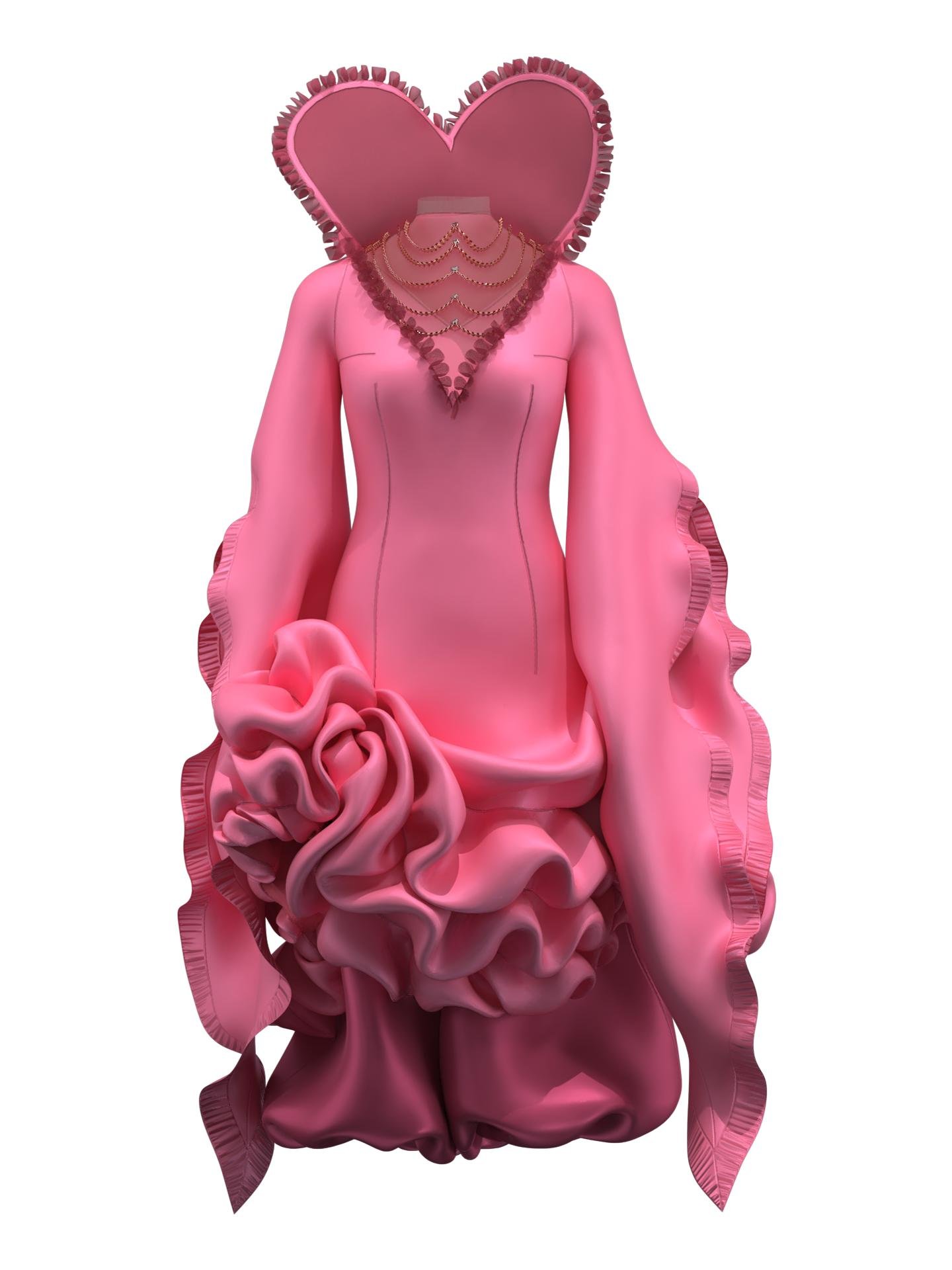 Queen of hearts dress in pink by ANUK